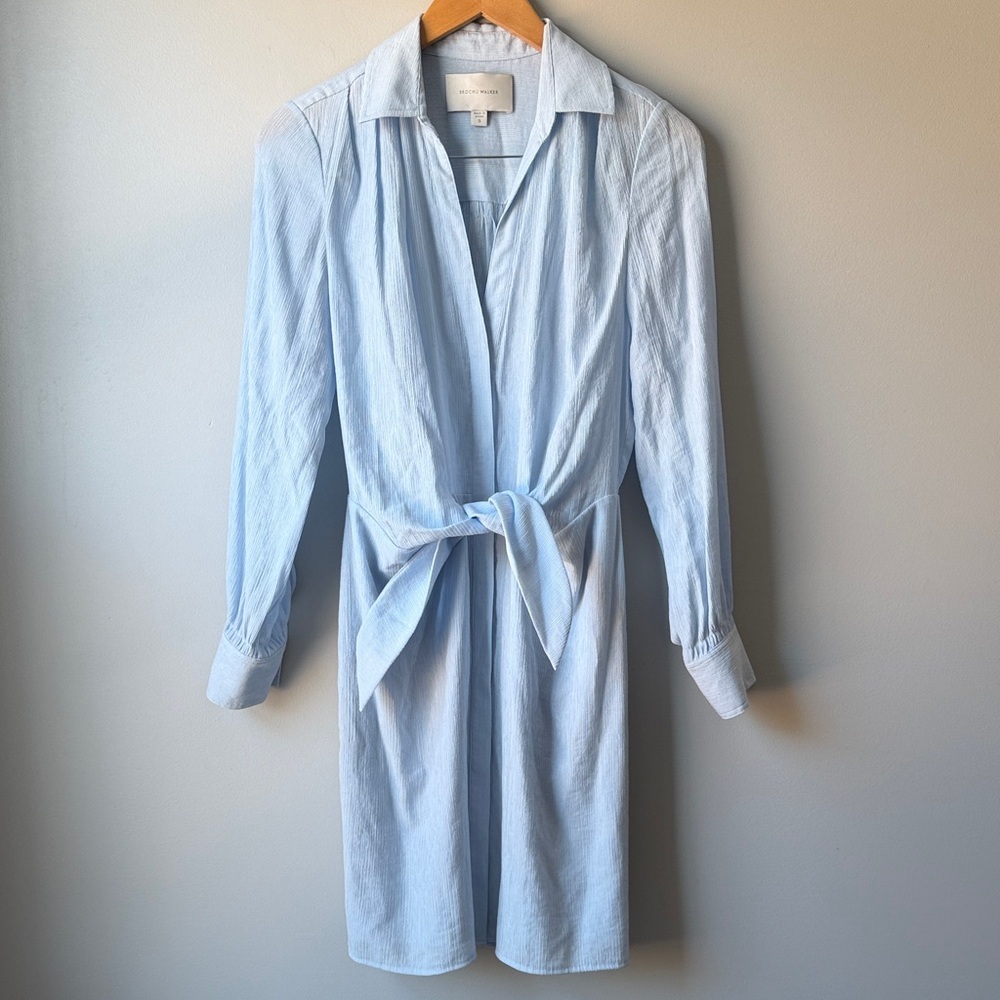 Brochu Walker Light Blue Mini Shirt Dress
